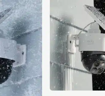 caméras de surveillance sous la neige